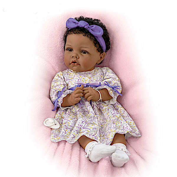 The Ashton-Drake Galleries Inspirational Baby Doll And Custom Outfit With Golden Cross