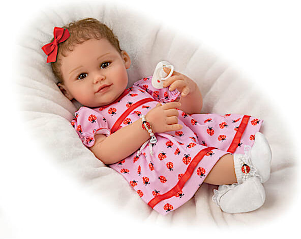 The Ashton-Drake Galleries Little Love Bug Baby Doll With Personalized Bracelet