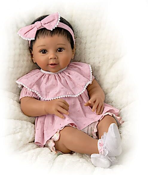 The Ashton-Drake Galleries Camila Lifelike Baby Doll In Custom Outfit By Sherry Rawn