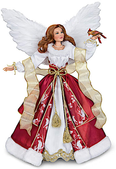 The Ashton-Drake Galleries Cardinal-Themed Poseable Musical Angel Doll