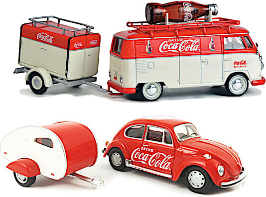 The Hamilton Collection 1:43-Scale COCA-COLA 4-Piece Diecast Car And Trailer Set