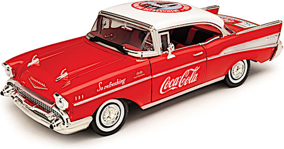 The Hamilton Collection 1:18-Scale COCA-COLA 1957 Bel Air Diecast Car With Display