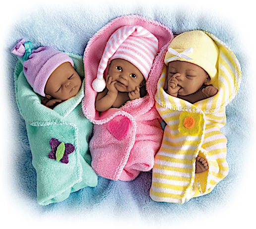 The Ashton-Drake Galleries Sherry Rawn Bundle Babies Miniature Lifelike Baby Dolls