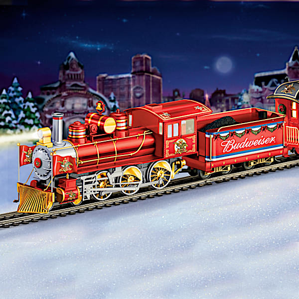 Hawthorne Village Budweiser Holiday Express Illuminated Electric Train