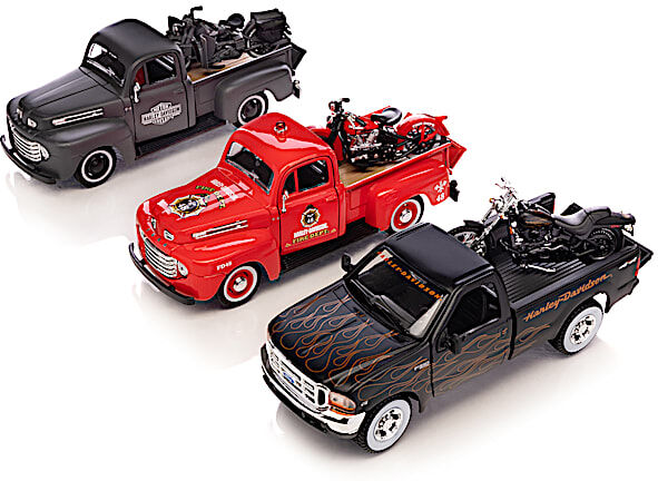 The Hamilton Collection 2-in-1 Diecast Truck & Harley-Davidson Motorcycle Collection