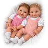 The Ashton-Drake Galleries Twin Baby Dolls By Ping Lau In Custom Knit Ensembles