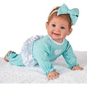 The Ashton-Drake Galleries Lifelike Baby Doll By Ping Lau With Pop-Up Play Mirror
