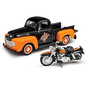 The Hamilton Collection Harley-Davidson Motorcycle & Ford Diecast Truck Set
