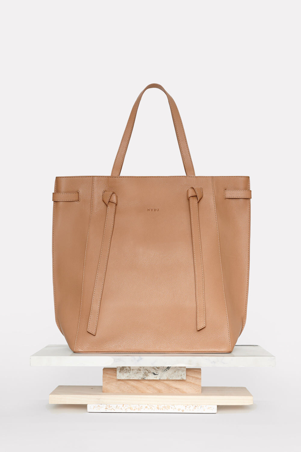 NYDJ Women's Large Tote Bag in Medium Brown, Regular   Leather