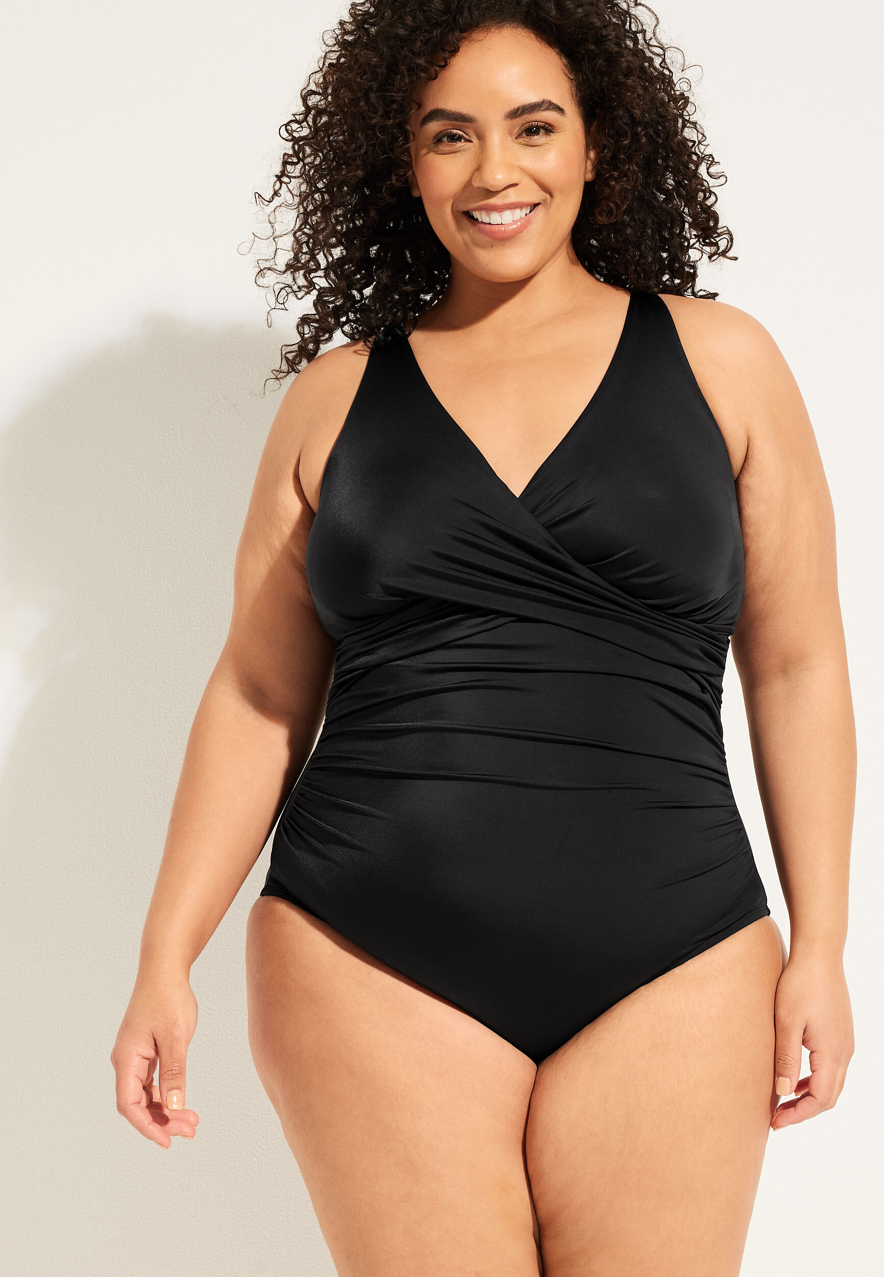 Maurices Plus Size Women's Ruched One Piece Swimsuit Size 1X - 1X