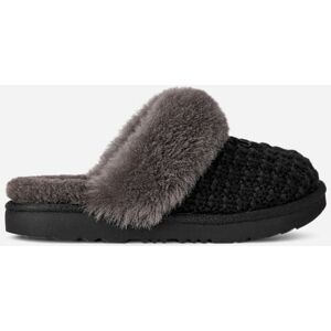 UGG® Toddlers' Cozy II Knit Sheepskin Slippers in Black, Size 10T