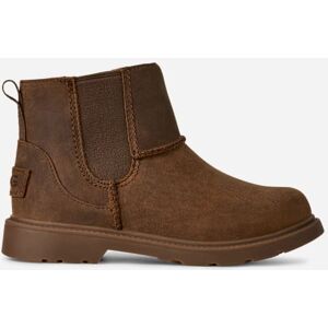 UGG® Kids' Perry Weather Chelsea Leather Boots in Walnut, Size 2K