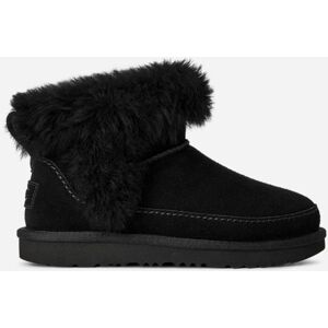 UGG® Kids' Classic Ultra Mini Chalet Sheepskin Classic Boots in Black, Size 2K