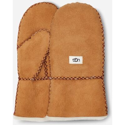 UGG® Kids' Sheepskin Mitten with Stitch Gloves in Chestnut, Size 4/6 YRS UGG® Kids' Sheepskin Mitten with Stitch Gloves in Chestnut, Size 4/6 YRS