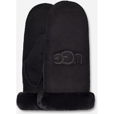 UGG® Women's Sheepskin Embroider Mitten in Black, Size L/XL UGG® Women's Sheepskin Embroider Mitten in Black, Size L/XL