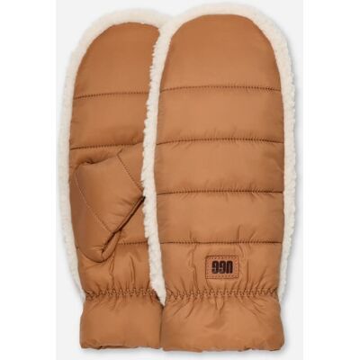 UGG® Women's AW UGG®fluff Mitten Nylon/Recycled Materials in Chestnut, Size L/XL UGG® Women's AW UGG®fluff Mitten Nylon/Recycled Materials in Chestnut, Size L/XL