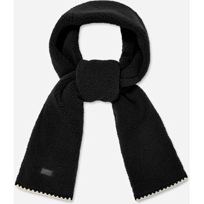 UGG® Women's UGG®fluff Scalloped Scarf Fleece Scarves in Black UGG® Women's UGG®fluff Scalloped Scarf Fleece Scarves in Black