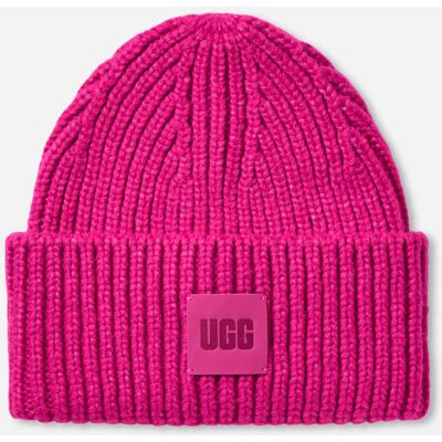 UGG® Women's Chunky Rib Beanie Acrylic Blend in Velvet Ribbon UGG® Women's Chunky Rib Beanie Acrylic Blend in Velvet Ribbon