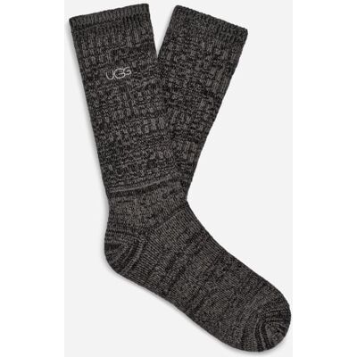 UGG® Men's Trey Rib Knit Crew Polyester Blend/Recycled Materials in Black UGG® Men's Trey Rib Knit Crew Polyester Blend/Recycled Materials in Black