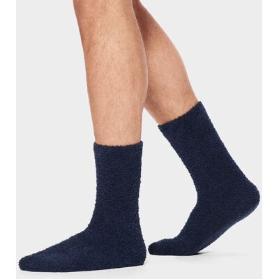 UGG® Men's Fincher Ultra Cozy Crew Polyester Blend/Recycled Materials in Blue/ UGG® Men's Fincher Ultra Cozy Crew Polyester Blend/Recycled Materials in Blue/