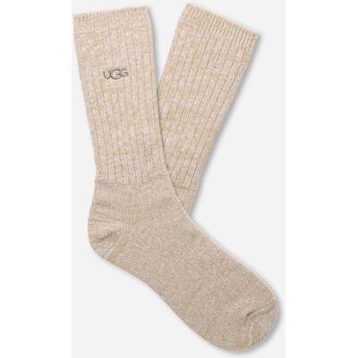 UGG® Men's Trey Rib Knit Crew Polyester Blend/Recycled Materials in White Pepper UGG® Men's Trey Rib Knit Crew Polyester Blend/Recycled Materials in White Pepper