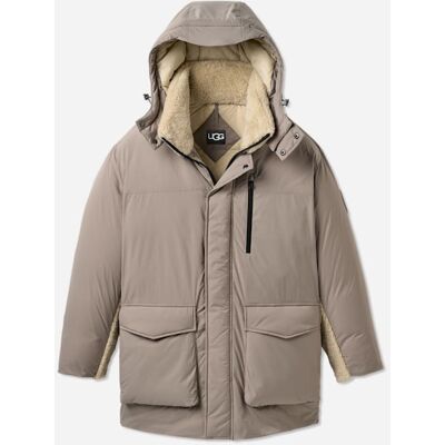 UGG® Men's Eamon Down Parka Jacket Polyester in Cobble Grey, Size 2XL UGG® Men's Eamon Down Parka Jacket Polyester in Cobble Grey, Size 2XL