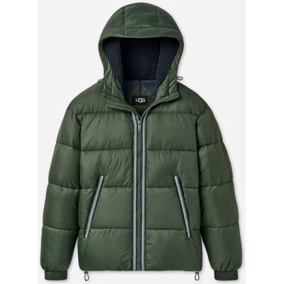 UGG® Men's Xayden UGG®braid Puffer Jacket Nylon in Arugula, Size 2XL UGG® Men's Xayden UGG®braid Puffer Jacket Nylon in Arugula, Size 2XL