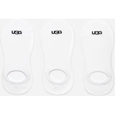 UGG® Women's Stela No Show 3 Pack Cotton Blend in White/, Size M/L UGG® Women's Stela No Show 3 Pack Cotton Blend in White/, Size M/L