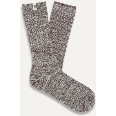 UGG® Women's Rib Knit Slouchy Crew Sock Polyester Blend/Recycled Materials in Grey/ UGG® Women's Rib Knit Slouchy Crew Sock Polyester Blend/Recycled Materials in Grey/