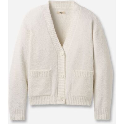 UGG® Women's Adalynne Cardigan Polyester Tops in Cream, Size XS UGG® Women's Adalynne Cardigan Polyester Tops in Cream, Size XS