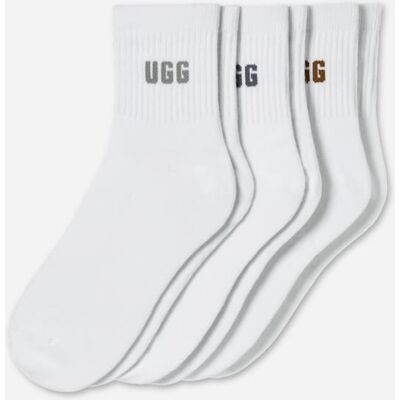 UGG® Women's Quinlin Logo Quarter 3 Pack in Stormy Blue/Chestnut/Shaded Clover UGG® Women's Quinlin Logo Quarter 3 Pack in Stormy Blue/Chestnut/Shaded Clover