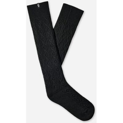 UGG® Women's Rensa Cable Knit Knee High in Black, Size M/L UGG® Women's Rensa Cable Knit Knee High in Black, Size M/L