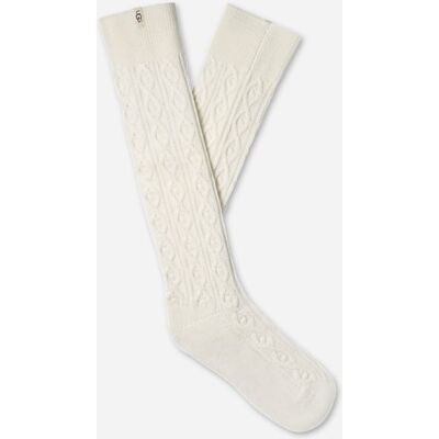 UGG® Women's Rensa Cable Knit Knee High in Cream, Size M/L UGG® Women's Rensa Cable Knit Knee High in Cream, Size M/L