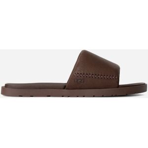 UGG® Men's Seaside II Slide Leather/Suede Sandals in LUGG®age, Size 9