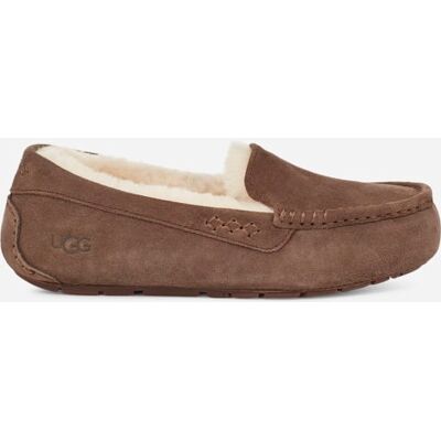 UGG® Women's Ansley Sheepskin Suede Slipper in Brown/, Size 11 UGG® Women's Ansley Sheepskin Suede Slipper in Brown/, Size 11