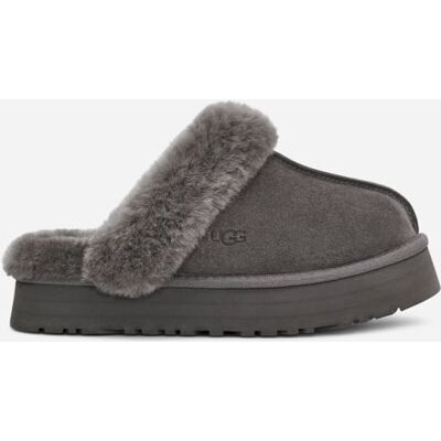 UGG® Women's Disquette Sheepskin Slippers in Charcoal, Size 7 UGG® Women's Disquette Sheepskin Slippers in Charcoal, Size 7