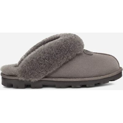 UGG® Women's Coquette Durable Sheepskin Slipper in Grey/, Size 7 UGG® Women's Coquette Durable Sheepskin Slipper in Grey/, Size 7