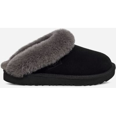 UGG® Kids' ClUGG®ette Sheepskin Slippers in Black, Size 2K UGG® Kids' ClUGG®ette Sheepskin Slippers in Black, Size 2K