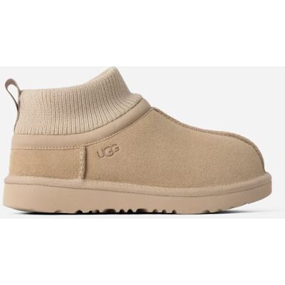 UGG® Kids' Classic Ultra Stretch Cuff Suede/Textile/Recycled Materials Classic Boots in Mustard Seed, Size 5K UGG® Kids' Classic Ultra Stretch Cuff Suede/Textile/Recycled Materials Classic Boots in Mustard Seed, Size 5K