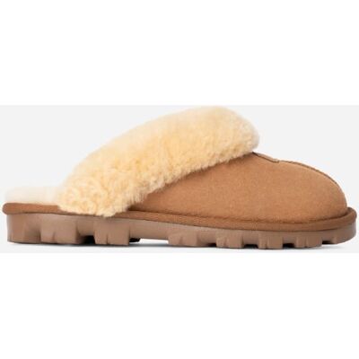 UGG® Women's Coquette Durable Sheepskin Slipper in Brown/, Size 9 UGG® Women's Coquette Durable Sheepskin Slipper in Brown/, Size 9