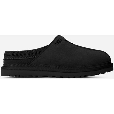 UGG® Men's Neuman Leather Sheepskin Slippers in Black, Size 13 UGG® Men's Neuman Leather Sheepskin Slippers in Black, Size 13