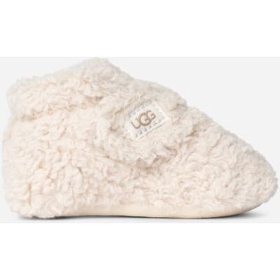 UGG® Infants' Bixbee Terry Cloth Bootie in Natural Curly Faux Fur, Size 0-6 mos UGG® Infants' Bixbee Terry Cloth Bootie in Natural Curly Faux Fur, Size 0-6 mos