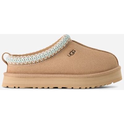 UGG® Kids' Tazz Suede Slippers in Sand, Size 2K UGG® Kids' Tazz Suede Slippers in Sand, Size 2K