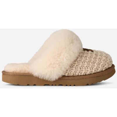 UGG® Toddlers' Cozy II Knit Sheepskin Slippers in Cream, Size 5K UGG® Toddlers' Cozy II Knit Sheepskin Slippers in Cream, Size 5K