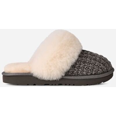 UGG® Toddlers' Cozy II Knit Sheepskin Slippers in Charcoal, Size 13K UGG® Toddlers' Cozy II Knit Sheepskin Slippers in Charcoal, Size 13K