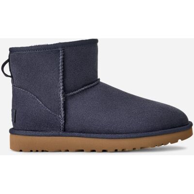 UGG® Women's Classic Mini II Sheepskin Classic Boots in Dark Indigo, Size 7 UGG® Women's Classic Mini II Sheepskin Classic Boots in Dark Indigo, Size 7