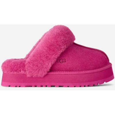 UGG® Women's Disquette Sheepskin Slippers in Dark Peony, Size 7 UGG® Women's Disquette Sheepskin Slippers in Dark Peony, Size 7