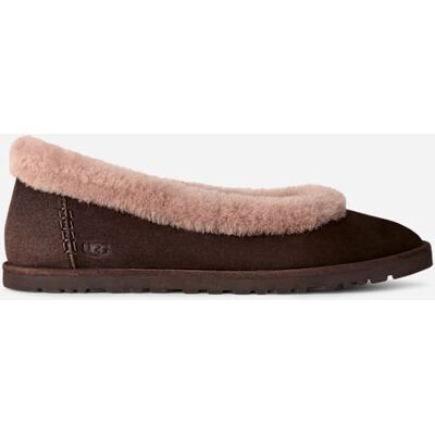UGG® Women's Zora Ballet Flat Sheepskin Shoes in Dusted Cocoa, Size 6 UGG® Women's Zora Ballet Flat Sheepskin Shoes in Dusted Cocoa, Size 6