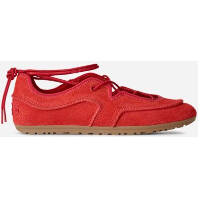UGG® Women's Quill Ballet Sneaker Sheepskin Shoes in Red Pepper, Size 7.5 UGG® Women's Quill Ballet Sneaker Sheepskin Shoes in Red Pepper, Size 7.5