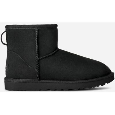 UGG® Women's Classic Mini II Sheepskin Classic Boots in Black/, Size 11 UGG® Women's Classic Mini II Sheepskin Classic Boots in Black/, Size 11